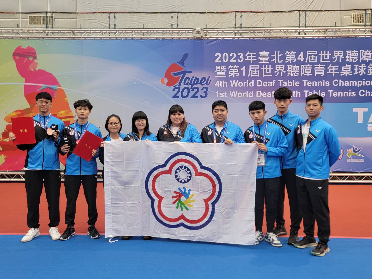 (圖)Taiwan’s players bagged one gold, one silver and one bronze at the 4th World Deaf Table Tennis Championship and 1st World Deaf Youth Table Tennis Championship, achieved the best results for the men’s and women’s teams in recent years.